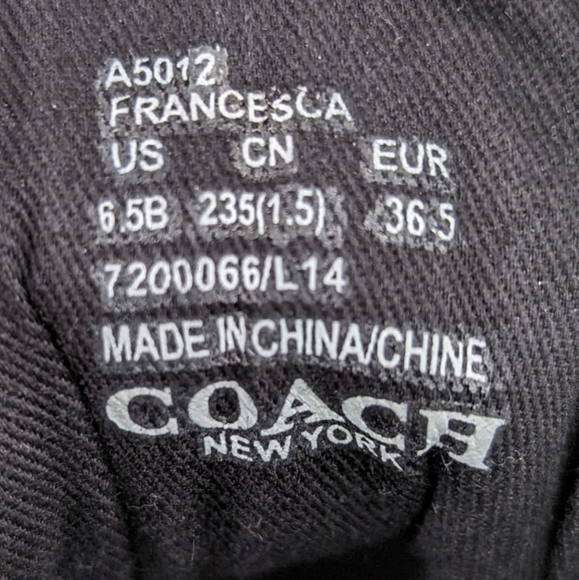 Coach Francesca Monogram Sneakers Lace Up Low Top Fabric & Leather Trim Gray 6.5 - Picture 11 of 13